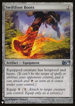 Swiftfoot Boots⁣ - Secret Lair Commander Deck: Angels: They're Just Like Us but Cooler⁣ (Uncommon)