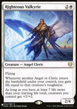 Righteous Valkyrie⁣ - Secret Lair Commander Deck: Angels: They're Just Like Us but Cooler⁣ (Rare)