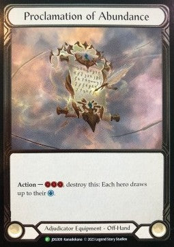 Proclamation of Abundance (Cold Foil)⁣ - Judge Promos⁣ (Promo)⁣ [009]