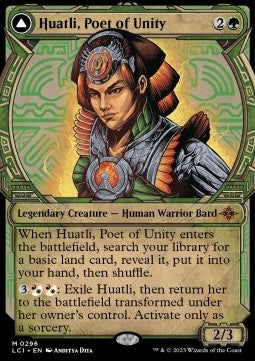 Huatli, Poet of Unity // Roar of the Fifth People (V.1)⁣ - The Lost Caverns of Ixalan: Extras⁣ (Mythic)⁣ [296]