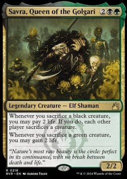 Savra, Queen of the Golgari⁣ - Ravnica Remastered⁣ (Rare)⁣ [218]