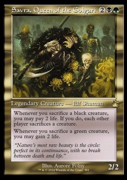 Savra, Queen of the Golgari (V.1)⁣ - Ravnica Remastered: Extras⁣ (Rare)⁣ [381]