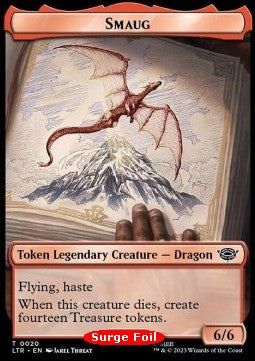 Smaug Token (R 6/6) // Food Token (V.2)⁣ - The Lord of the Rings: Tales of Middle-earth Holiday Release⁣ (Token)⁣ [T 20/23]