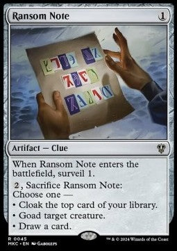 Ransom Note (V.1)⁣ - Commander: Murders at Karlov Manor⁣ (Rare)⁣ [45]