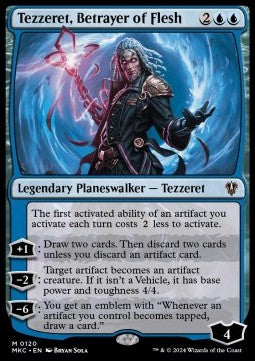 Tezzeret, Betrayer of Flesh⁣ - Commander: Murders at Karlov Manor⁣ (Mythic)⁣ [120]