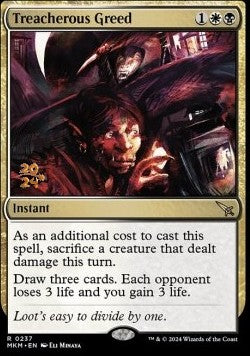 Treacherous Greed (V.1)⁣ - Murders at Karlov Manor: Promos⁣ (Rare)⁣ [237]