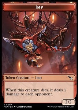 Imp Token (Red 2/2)⁣ - Murders at Karlov Manor: Tokens⁣ (Token)⁣ [T07]