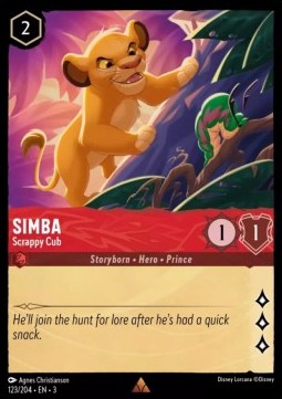 Simba - Scrappy Cub⁣ - Into the Inklands⁣ (Rare)⁣ [123]