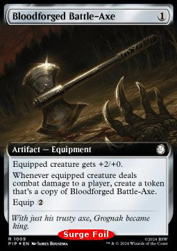Bloodforged Battle-Axe (V.3)⁣ - Universes Beyond: Fallout: Extras⁣ (Rare)⁣ [1009]
