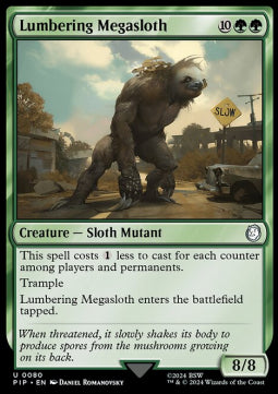 Lumbering Megasloth⁣ - Universes Beyond: Fallout⁣ (Uncommon)⁣ [80]
