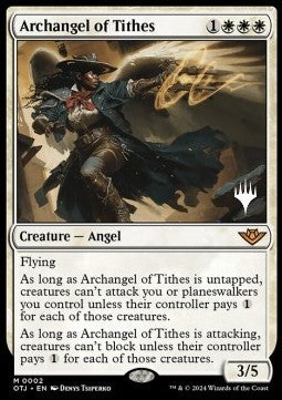 Archangel of Tithes (V.2) - Outlaws of Thunder Junction: Promos (Mythic) [POTJ-2]