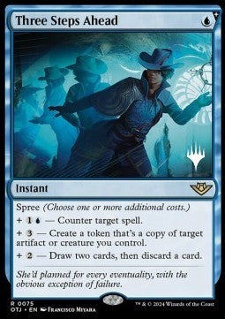 Three Steps Ahead (V.2)⁣ - Outlaws of Thunder Junction: Promos⁣ (Rare)⁣ [75]