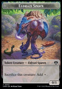 Eldrazi Spawn Token (C 0/1) // Cat Token (G 2/2)⁣ - Commander Masters: Extras⁣ (Token)⁣ [T 3/30]