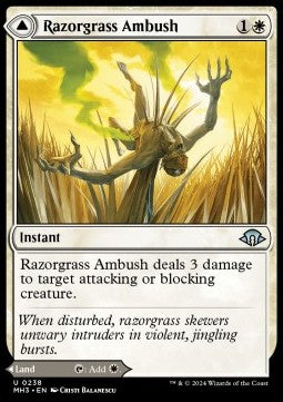 Razorgrass Ambush // Razorgrass Field⁣ - Modern Horizons 3⁣ (Uncommon)⁣ [238]