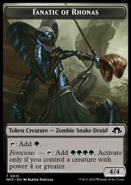 Fanatic of Rhonas Token (Black 4/4)⁣ - Modern Horizons 3: Tokens⁣ (Token)⁣ [T15]