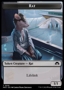 Rat Token (Black 1/1 Lifelink)⁣ - Modern Horizons 3: Tokens⁣ (Token)⁣ [T19]