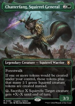 Chatterfang, Squirrel General (V.1)⁣ - Commander: Bloomburrow: Extras⁣ (Mythic)⁣ [82]