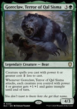 Goreclaw, Terror of Qal Sisma⁣ - Commander: Bloomburrow⁣ (Rare)⁣ [222]