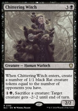Chittering Witch⁣ - Commander: Bloomburrow⁣ (Rare)⁣ [180]