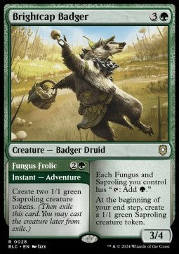 Brightcap Badger // Fungus Frolic⁣ - Commander: Bloomburrow⁣ (Rare)⁣ [28]