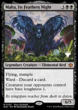 Maha, Its Feathers Night (V.2)⁣ - Bloomburrow: Promos⁣ (Mythic)⁣ [100]
