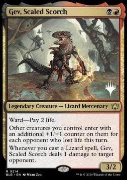 Gev, Scaled Scorch (V.2)⁣ - Bloomburrow: Promos⁣ (Rare)⁣ [214]