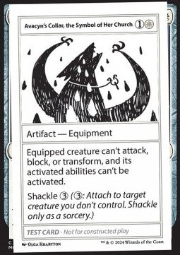 Avacyn's Collar, the Symbol of Her Church⁣ - Mystery Booster 2: Playtest Cards⁣ (Special)