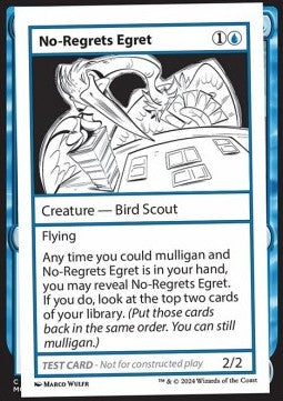 No-Regrets Egret⁣ - Mystery Booster 2: Playtest Cards⁣ (Special)
