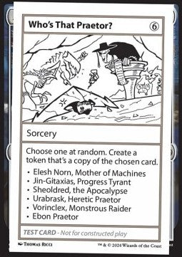 Who's That Praetor⁣ - Mystery Booster 2: Playtest Cards⁣ (Special)