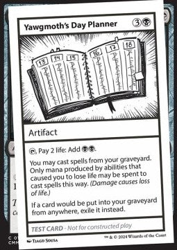Yawgmoth's Day Planner⁣ - Mystery Booster 2: Playtest Cards⁣ (Special)