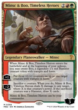 Minsc & Boo, Timeless Heroes⁣ - Mystery Booster 2⁣ (Mythic)⁣ [88]