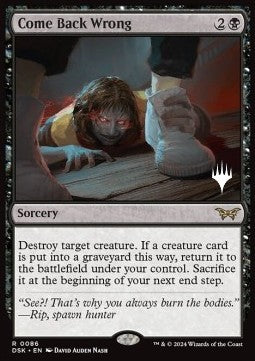 Come Back Wrong (V.2)⁣ - Duskmourn: House of Horror: Promos⁣ (Rare)⁣ [86]