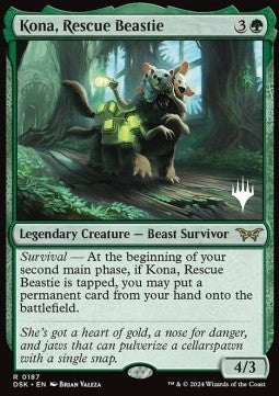 Kona, Rescue Beastie (V.2)⁣ - Duskmourn: House of Horror: Promos⁣ (Rare)⁣ [187]