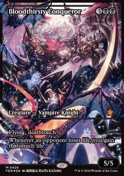 Bloodthirsty Conqueror (V.3) - Magic: The Gathering Foundations: Extras (Mythic) [XFDN-426]