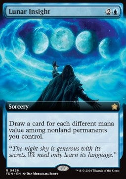 Lunar Insight (V.3)⁣ - Magic: The Gathering Foundations: Extras⁣ (Rare)⁣ [456]