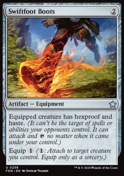 Swiftfoot Boots⁣ - Magic: The Gathering Foundations⁣ (Uncommon)⁣ [258]