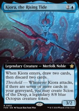 Kiora, the Rising Tide (V.3)⁣ - Magic: The Gathering Foundations: Extras⁣ (Rare)⁣ [455]