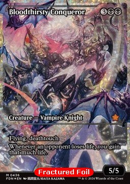 Bloodthirsty Conqueror (V.4) - Magic: The Gathering Foundations: Extras (Mythic) [XFDN-436]