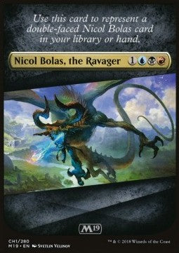 Helper Card "Nicol Bolas, the Ravager"⁣ - Core 2019⁣ (Tip Card)⁣ [CH1]