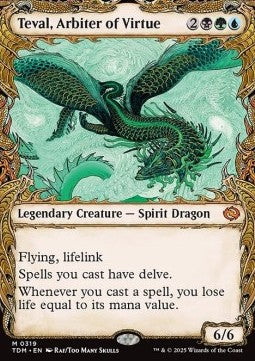 Teval, Arbiter of Virtue (V.1)⁣ - Tarkir: Dragonstorm: Extras⁣ (Mythic)⁣ [319]
