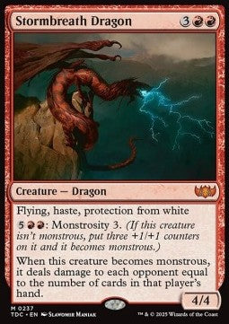 Stormbreath Dragon⁣ - Commander: Tarkir: Dragonstorm⁣ (Mythic)⁣ [237]