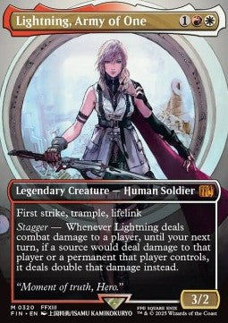 Lightning, Army of One (V.1)⁣ - Magic: The Gathering - FINAL FANTASY: Extras⁣ (Mythic)⁣ [320]