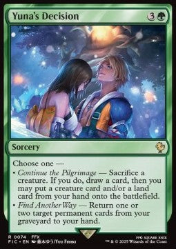 Yuna's Decision⁣ - Commander: Magic: The Gathering - FINAL FANTASY⁣ (Rare)⁣ [74]