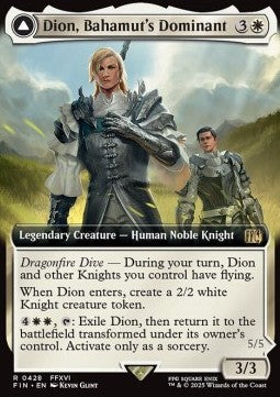 Dion, Bahamut's Dominant // Bahamut, Warden of Light (V.2)⁣ - Magic: The Gathering - FINAL FANTASY: Extras⁣ (Rare)⁣ [428]