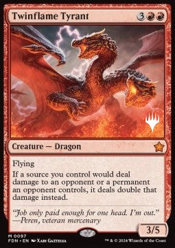 Twinflame Tyrant (V.2)⁣ - Magic: The Gathering Foundations: Promos⁣ (Mythic)⁣ [97]