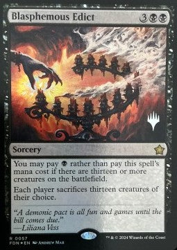 Blasphemous Edict (V.2) - Magic: The Gathering Foundations: Promos (Rare) [PFDN-57]