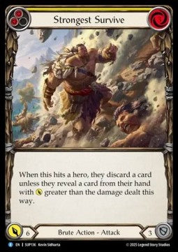 Strongest Survive (Yellow) (Rainbow Foil) - Super Slam (Rare) [SUP-136]